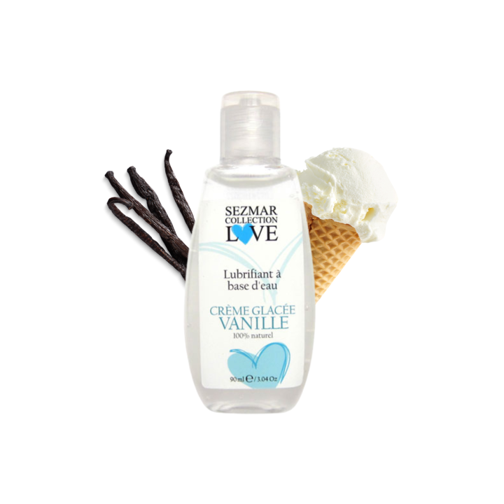 Lubrifiant à base d'eau 100% naturel Crème glacée vanille 90 ml - Oralove