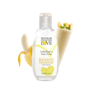 Lubrifiant à base d'eau 100% naturel Banane Milkshake 90 ml - Oralove