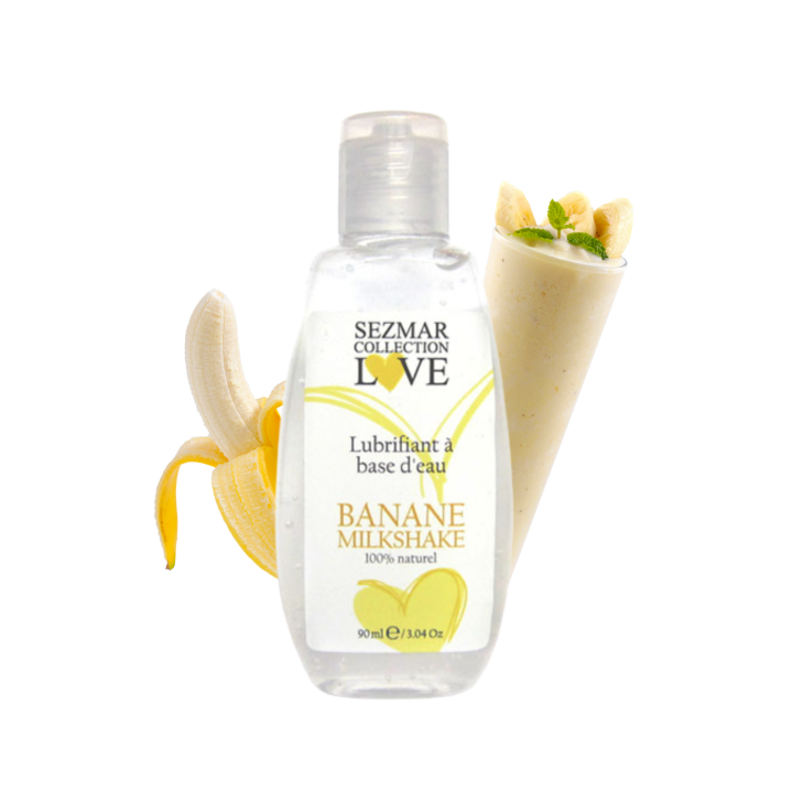 Lubrifiant à base d'eau 100% naturel Banane Milkshake 90 ml - Oralove