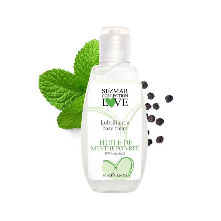 Lubrifiant à base d'eau 100% naturel Menthe poivrée 90 ml - Oralove