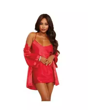 Kimono aus Satin - DG3717ROT