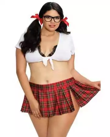 Sexy plus size student with glasses costume - DG11046XCOS