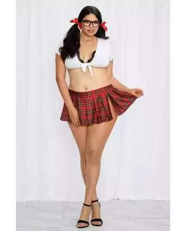 Sexy plus size student with glasses costume - DG11046XCOS