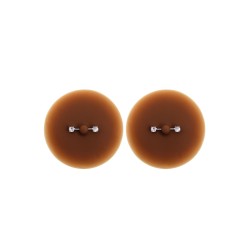 Paire de cache-tétons piercing barre faux diamant peau foncée
