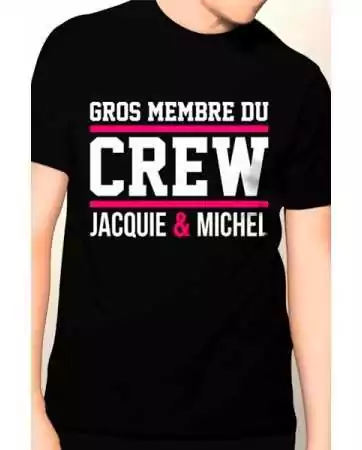 Camiseta com o logo "Jacquie et Michel" e a frase "Grande membro".