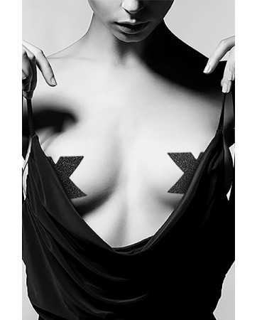 Flash Black Cross Nipple Jewelry