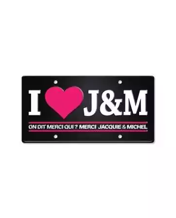 Plaque métal I love J&M