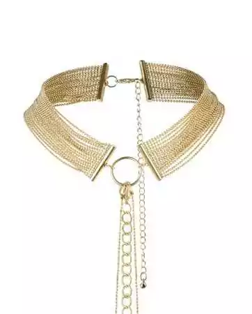 Gold metal chain necklace