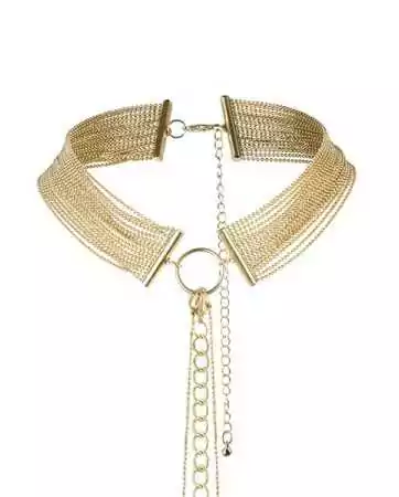 Halskette aus goldenen Metallkettengliedern