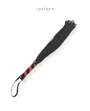 Black and pink leather martinet