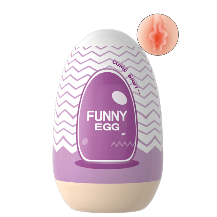 Gaine Masturbatrice Réutilisable FUNNY EGG – Design Réaliste Vagin lèvres charnus - Oralove