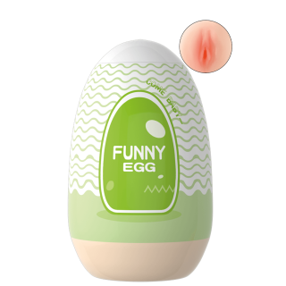 Gaine Masturbatrice Réutilisable FUNNY EGG – Design Réaliste Vagin lèvres fines - Oralove
