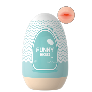 Gaine Masturbatrice Réutilisable FUNNY EGG – Design Réaliste Bouche - Oralove