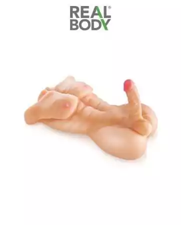 Realistic male bust in erection