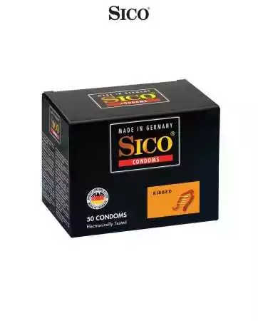 50 préservatifs Sico RIBBED