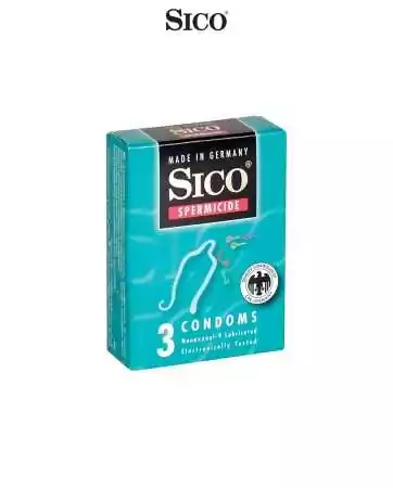 3 condoms Sico SPERMICIDE