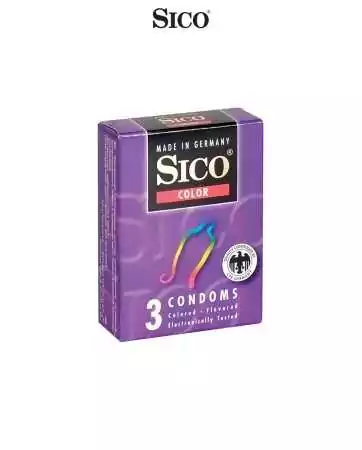 3 préservatifs Sico COLOUR