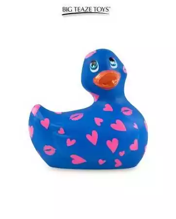Pato vibrante mini Romance azul e rosa