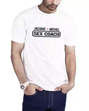 T-shirt Sex Coach blanc - Jacquie et Michel