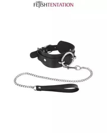 Collar with ring & leash - Fetish Temptation