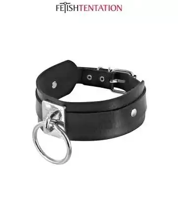 BDSM wide collar with ring - Fetish Temptation