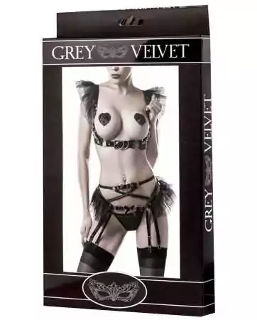Burlesque 4-piece set - Grey Velvet