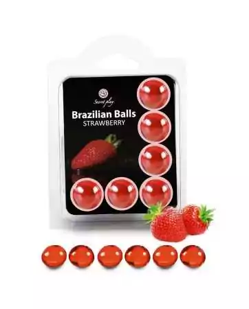 6 brasilianische Kugeln - Erdbeere