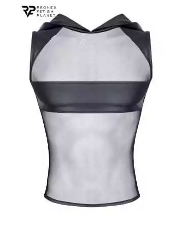 T-shirt with wetlook and mesh hood - Regnes