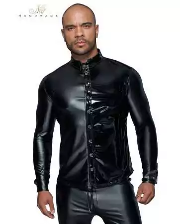 Chemise wetlook et vinyle H064