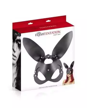 Bunny faux leather adjustable mask - Fetish Temptation