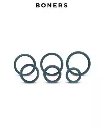Set of 6 wide penis rings - Boners