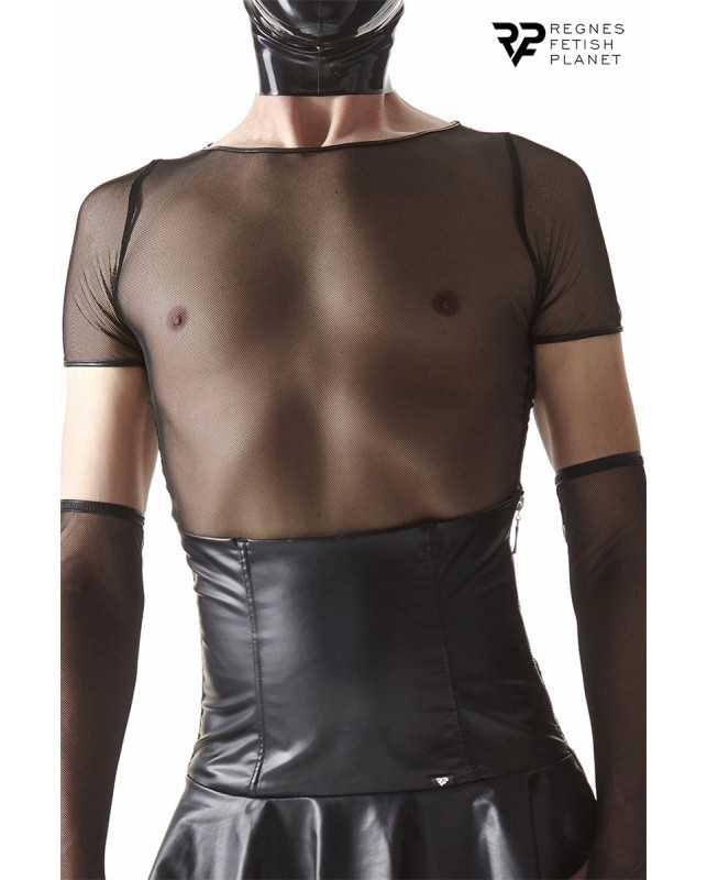 T-shirt en résille noire - Regnes