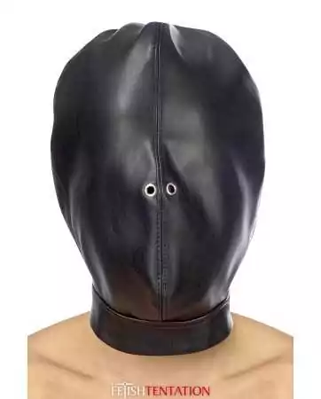 BDSM closed hood in faux leather - Fetish Temptation