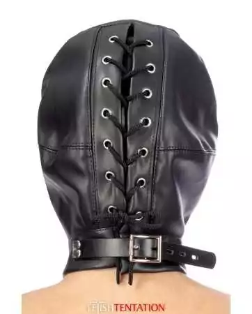 Faux leather balaclava with removable headband - Fetish Temptation