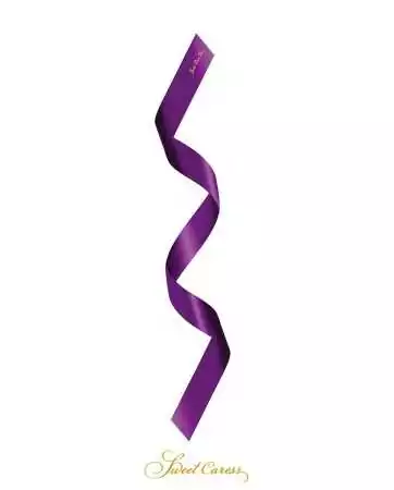 Purple satin BDSM headband - Sweet Caress