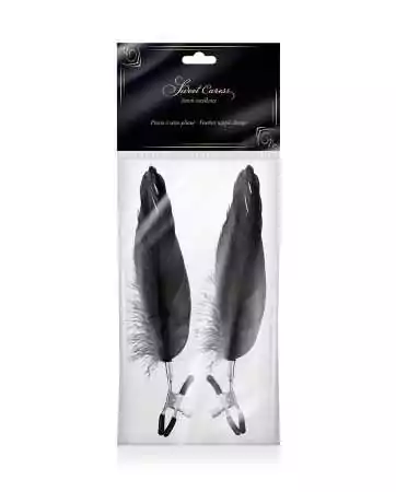 Black Feather Nipple Clamps - Sweet Caress