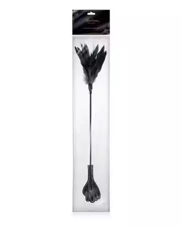 Mini hand whip with black feathers - Sweet Caress