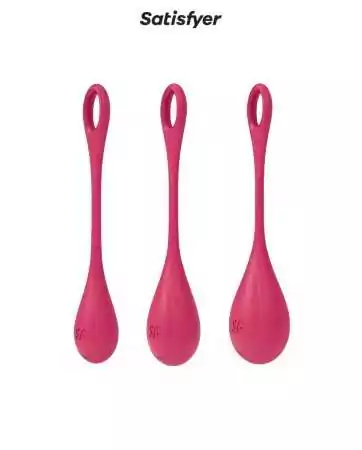 Kit d'entrainement pelvien Yoni Power 1 Rouge - Satisfyer