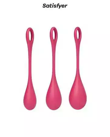 Kit d'entrainement pelvien Yoni Power 1 Rouge - Satisfyer