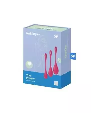 Kit d'entrainement pelvien Yoni Power 1 Rouge - Satisfyer