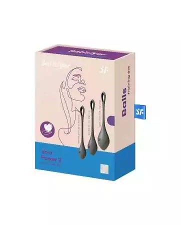 Kit de treinamento pélvico Yoni Power 2 preto - Satisfyer