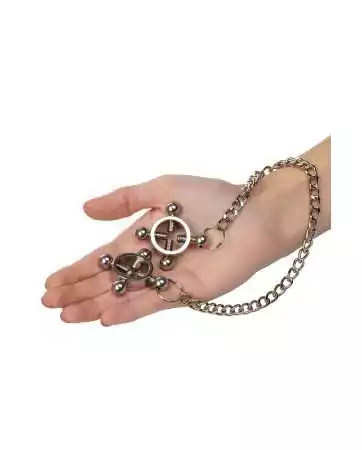 Nipple clamps 4 points & chain - Calexotics