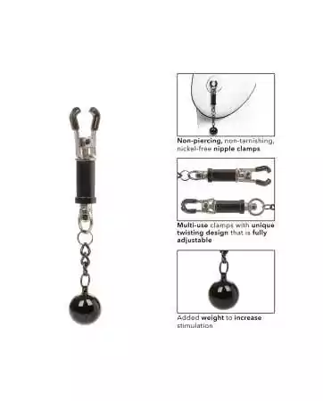 Nipple clamps with weights - Calexotics