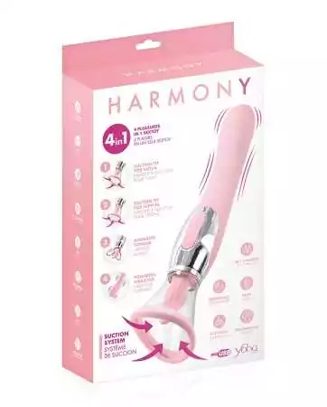 Stimolatore 4 in 1 Harmony rosa - Yoba