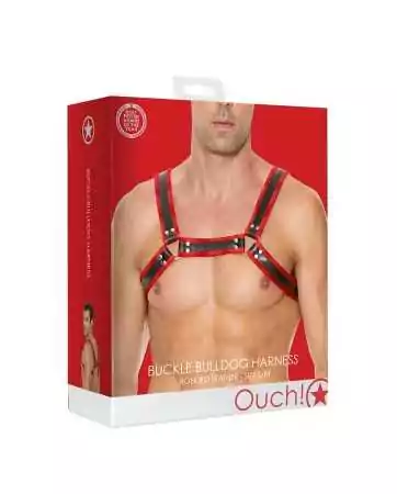 Red Buckle Bulldog Harness - Ouch!