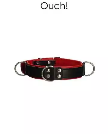 Bondage Deluxe red and black collar - Ouch!