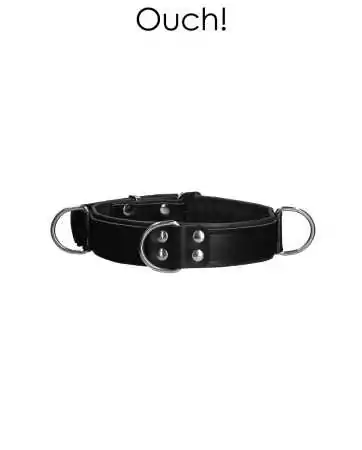 Black Deluxe Bondage Collar - Ouch!