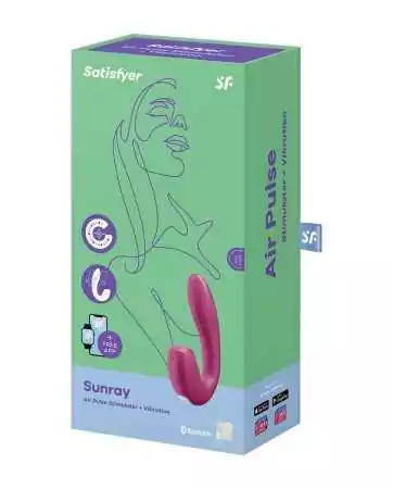 Double stimulateur connecté Sunray bordeaux - Satisfyer