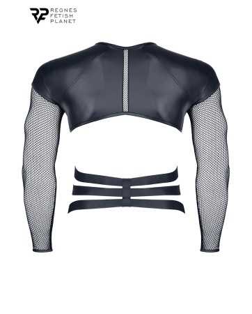 T-shirt harnais wetlook et maille - Regnes