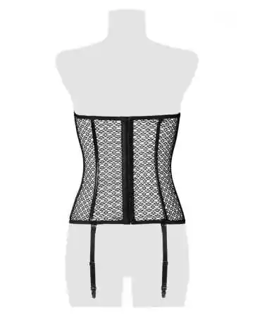 Corset bustiê com ligas - Grey Velvet